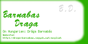 barnabas draga business card